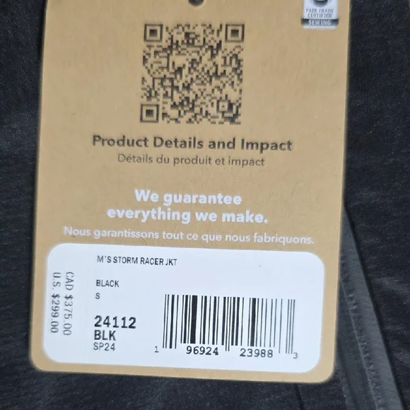 Patagonia Men's Black Raincoat